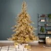 Sapin Artificiel De Noël Tiffany H180 Cm Or