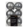 Lot De 12 Boules De Noël (D60 Mm) Alpine Gris Marbre