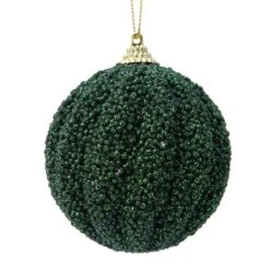 Lot De 12 Boules De Noël (D80 Mm) Frity Vert Sapin