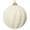 Lot De 12 Boules De Noël (D80 Mm) Frity Blanc Laine -Village de Noel 12 boule mousse paillettes paillettes 128972 1685706894