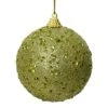 Lot De 12 Boules De Noël (D80 Mm) Kévy Pistache -Village de Noel 12 boule sur fil mousse paillettes diamants pistache 128968 1685959915
