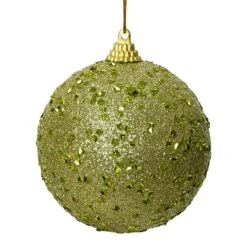 Lot De 12 Boules De Noël (D80 Mm) Kévy Pistache