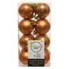 Lot De 16 Boules De Noël (D40 Mm) Alpine Ambre -Village de Noel 16 boule incassable dia4 00cm ambre alpine 100222 1624345747