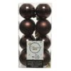 Lot De 16 Boules De Noël (D40 Mm) Alpine Marron Foncé -Village de Noel 16 boules incassable dia4 00cm brun fonce alpine 100219 1624345894