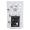 Lot De 16 Boules De Noël En Verre (D35 Mm) Zingka Transparent -Village de Noel 16 mini boules verre transparant dia3 5cm transparent clair 62193