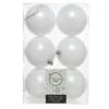 Lot De 6 Boules De Noël (D80 Mm) Alpine Blanc -Village de Noel 25032 1602850692