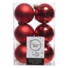 Lot De 12 Boules De Noël (D60 Mm) Alpine Rouge