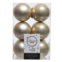 Lot De 12 Boules De Noël (D60 Mm) Alpine Perle