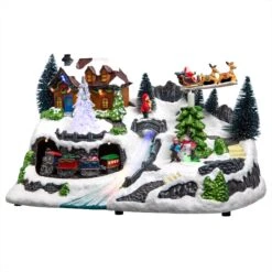 Village De Noël Lumineux Train Des Neiges
