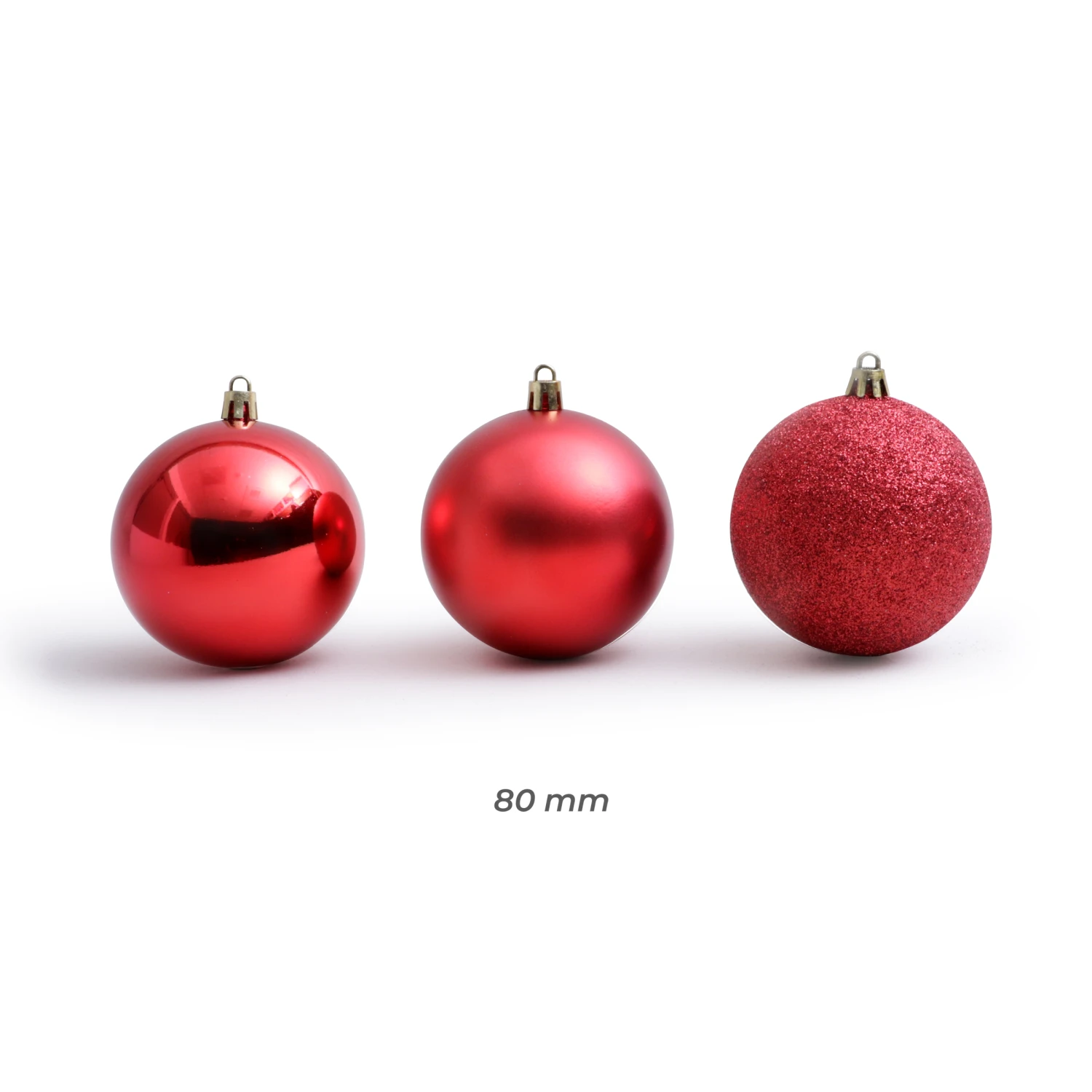 Lot De 30 Boules De Noël (D80 Mm) New Alpine Rouge 6 Lot De 30 Boules De Noël (D80 Mm) New Alpine Rouge – Image 4