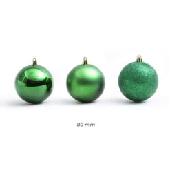 Lot De 30 Boules De Noël (D80 Mm) New Alpine Vert Sapin 9 Lot De 30 Boules De Noël (D80 Mm) New Alpine Vert Sapin -Village de Noel 30grandes tailles newalpine vert sapin