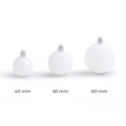 Lot De 30 Boules De Noël Assorties New Alpine Blanc -Village de Noel 30petites tailles newalpine blanc