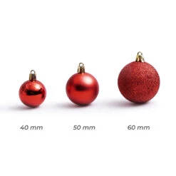 Lot De 30 Boules De Noël Assorties New Alpine Rouge 10 Lot De 30 Boules De Noël Assorties New Alpine Rouge -Village de Noel 30petites tailles newalpine rouge correction
