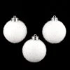 Lot De 3 Boules De Noël (D60 Mm) Bouba Blanc -Village de Noel 31627 1602848571