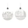 Lot De 12 Boules De Noël Transparentes (D80 Mm) Village -Village de Noel 46654 1602832940