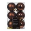 Lot De 12 Boules De Noël (D60 Mm) Alpine Brun Café -Village de Noel 6 boules alpine boule incassable brillant mat espresso 128581 1687179025