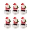 Lot De 6 Bougies Père Noël Rouge -Village de Noel 63082 1601469487