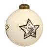 Lot De 3 Boules De Noël En Verre (D80 Mm) Myli Blanc Laine -Village de Noel 70755 1591691579