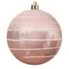 Lot De 12 Boules De Noël (D80 Mm) Stigma Rose Poudré -Village de Noel 70982 1601457697