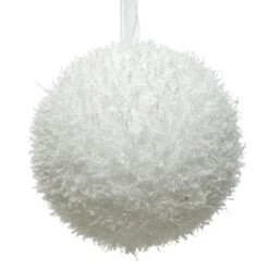 Lot De 12 Boules De Noël (D80 Mm) Organa Blanc -Village de Noel 85391 1589889236