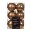 Lot De 12 Boules De Noël (D60 Mm) Alpine Brun Gingembre -Village de Noel 9 boules alpine boule incassable brun gingembre 128584 1687169478