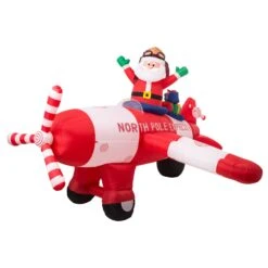 Père Noël Gonflable Avion Rigolo