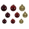Lot De 42 Boules De Noël En Verre (D60 Mm) (D50 Mm) En Verre Domeona Or/ Rouge