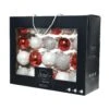 Lot De 42 Boules De Noël En Verre (D70 Mm) (D60 Mm) (D50 Mm) Domeona Rouge/ Argent -Village de Noel boite a 42 boules verre dia7 00cm blanc rouge 101881 1623422353
