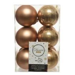 Lot De 12 Boules De Noël (D60 Mm) Alpine Camel