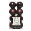 Lot De 16 Boules De Noël (D40 Mm) Alpine Acajou -Village de Noel boite de 16 boule incassable brillant mat mix dia4 00cm acajou 115387 1653996428