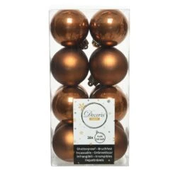 Lot De 16 Boules De Noël (D40 Mm) Alpine Cannelle