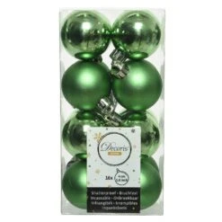 Lot De 16 Boules De Noël (D40 Mm) Alpine Vert Gui