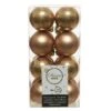 Lot De 16 Boules De Noël (D40 Mm) Alpine Camel -Village de Noel boite de 16 boules plastique uni brill mat dia4cm camel 84230 1589529955