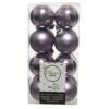Lot De 16 Boules De Noël (D40 Mm) Alpine Lilas -Village de Noel boite de 16 boules plastique uni brill mat dia4cm lilas givre 84236 1589530107
