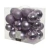 Lot De 26 Boules De Noël Lara Lilas -Village de Noel boite de 26 boules plast unies mix lilas givre 85412 1589526159