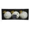 Lot De 3 Boules De Noël En Verre (D80 Mm) Bliss Blanc -Village de Noel boite de 3 boite a 3 en verre boule verre interieur argent a couleur matte or scintillant 3ass dia8 00l8 00w8 00h8 00cm blanc laine 115843 1653917759