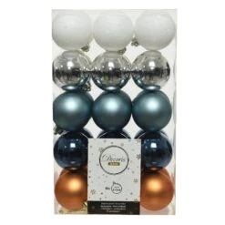 Lot De 30 Boules De Noël (D60 Mm) Alpine Multi Bleu Glacier