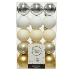 Lot De 30 Boules De Noël (D60 Mm) Alpine Multi Blanc