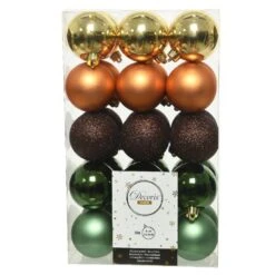 Lot De 30 Boules De Noël (D60 Mm) Alpine Multi Ambre
