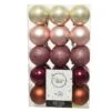 Lot De 30 Boules De Noël (D60 Mm) Alpine Multi Vieux Rose -Village de Noel boite de 30 boule incassable dia6 00cm assortie g 101086 1623661819