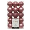 Lot De 30 Boules De Noël (D60 Mm) Alpine Vieux Rose -Village de Noel boite de 30 boule incassable dia6 00cm vieux rose 101053 1623663640