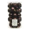 Lot De 30 Boules De Noël Alpine Assorties Marron -Village de Noel boite de 30 boules incassable dia6 00cm brun fonce 100453 1623681396