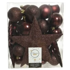 Kit De Décoration De Sapin De Noël Novae Acajou