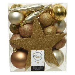 Kit De Décoration De Sapin De Noël Novae Multi Camel/ Or Intense