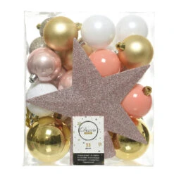 Kit De Décoration De Sapin De Noël Novae Multi Or / Blanc / Rose / Perle