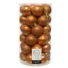 Lot De 37 Boules De Noël (D60 Mm) Alpine Mix Ambre -Village de Noel boite de 37 boule incassable dia6 00cm ambre 100753 1623673279