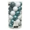 Lot De 37 Boules De Noël Alpine Bleu Glacier -Village de Noel boite de 37 boule incassable dia6 00cm assortie a 101317 1623657652