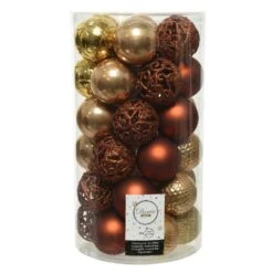 Lot De 37 Boules De Noël (D60 Mm) Alpine Terracotta