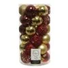 Lot De 37 Boules De Noël (D60 Mm) Alpine Or -Village de Noel boite de 37 boule incassable dia6 00cm assortie or 101311 1623657778