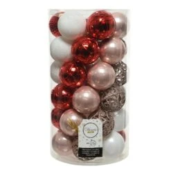 Lot De 37 Boules De Noël Alpine Rouge